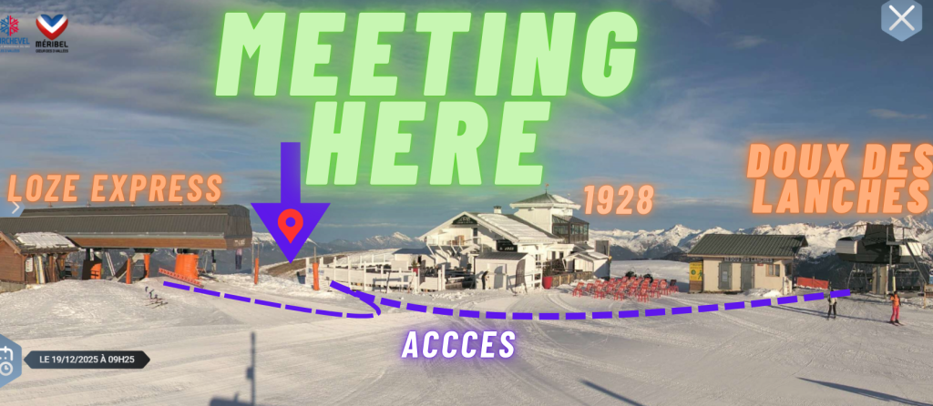 Acces Courchevel Meribel 2 accès décollage parapente, courchevel.